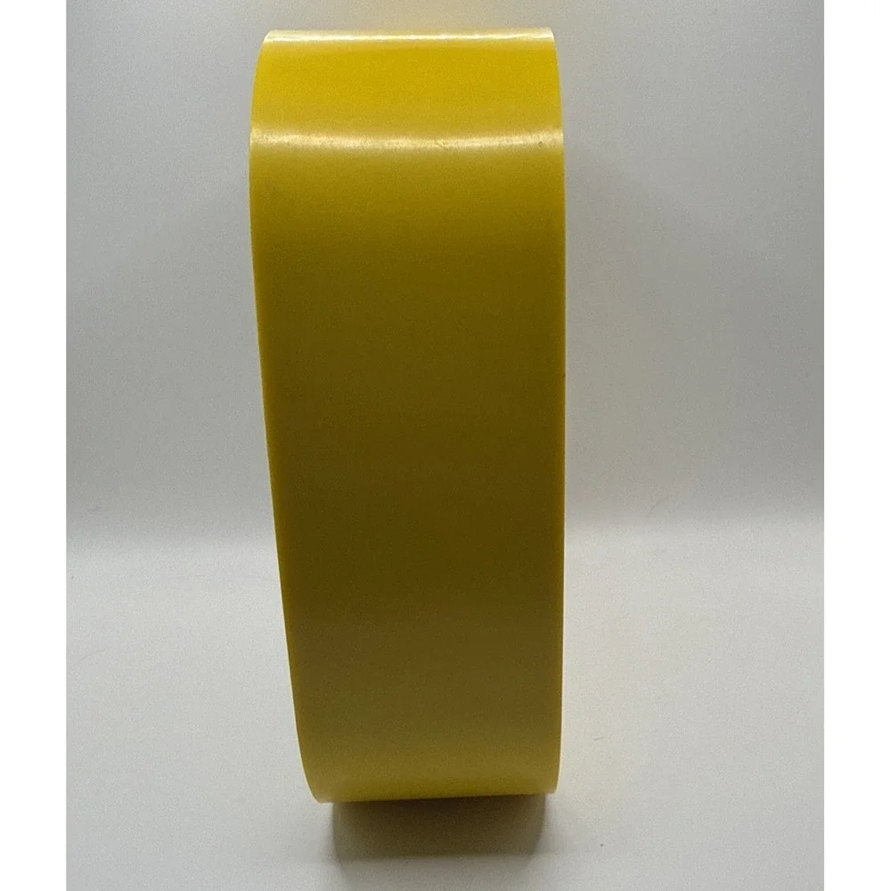 Vintage 60s Bulova Wall Clock Yellow Retro Mod Plastic Analog Battery Op Germany
